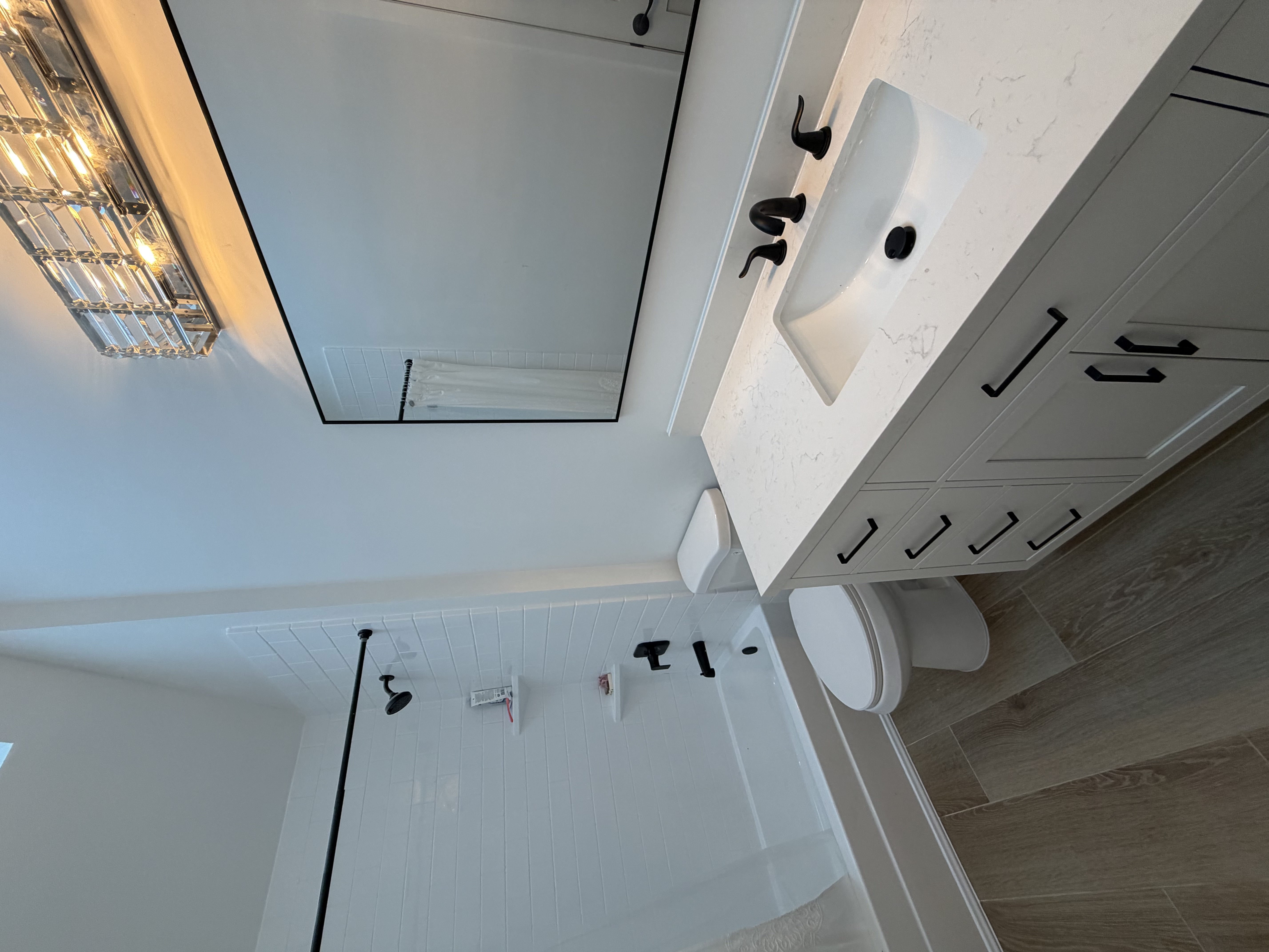 Bathroom vanity mirror and light in Monmouth County NJ