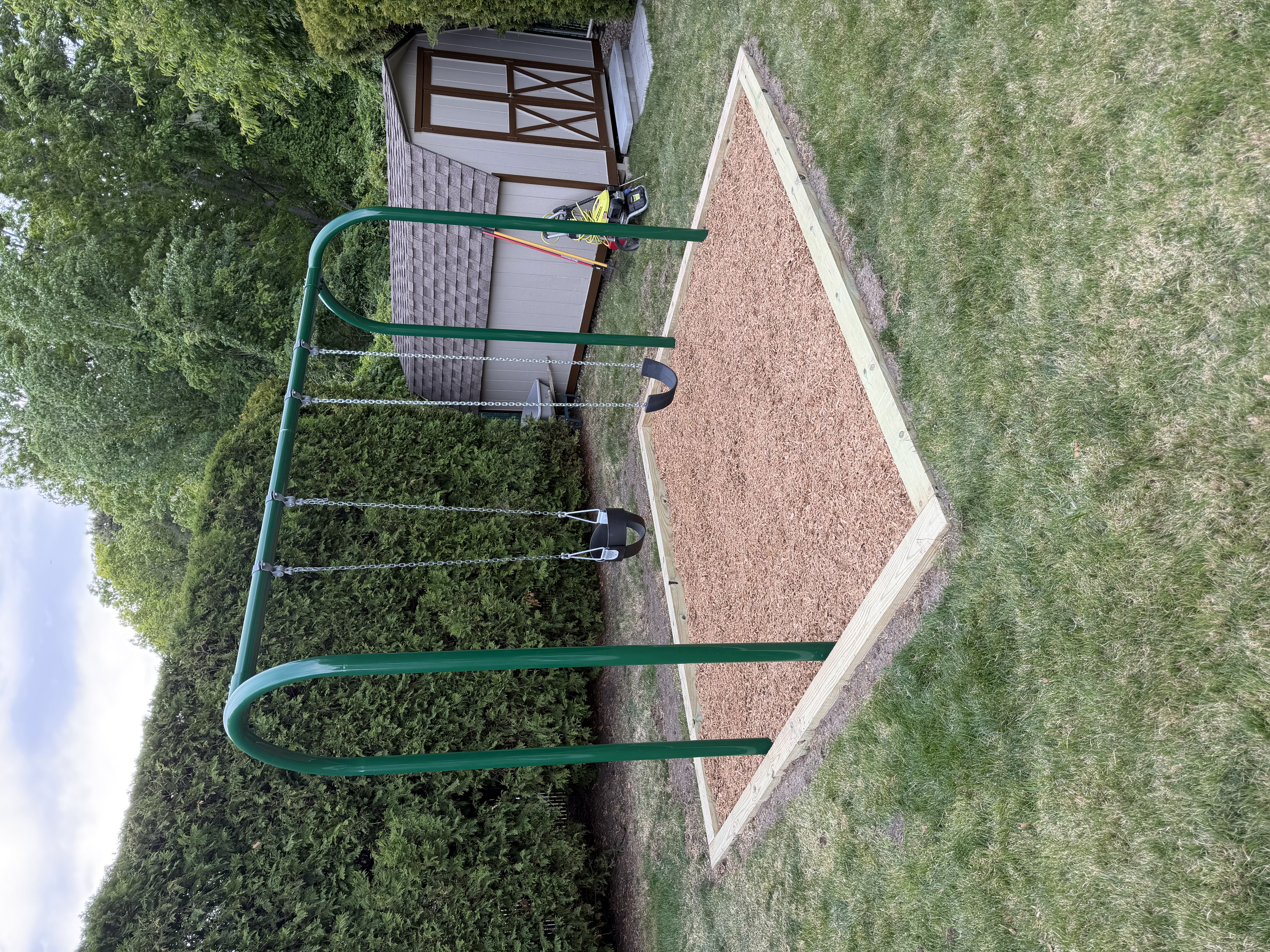 Playset installation after in Monmouth County NJ