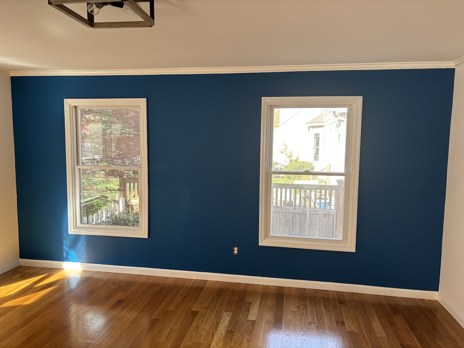 Interior accent wall painting in navy blue Monmouth County NJ